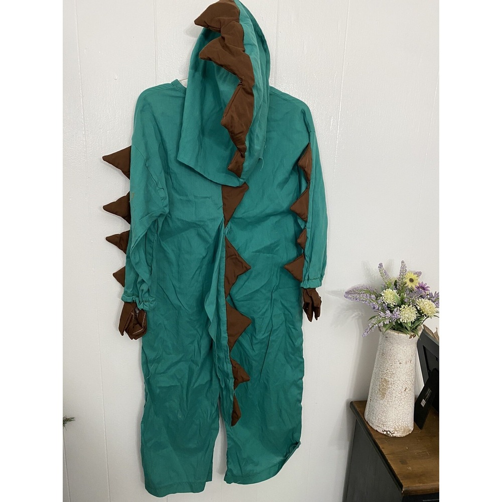 Dinosaur Costume 6 8 Child Cotton Handmade Head Piece Euc